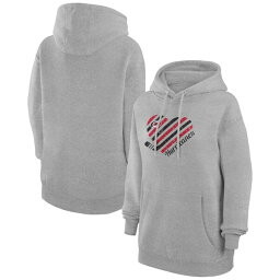 カールバンクス レディース パーカー・スウェットシャツ アウター Carolina Hurricanes GIII 4Her by Carl Banks Women's Heart Pullover Hoodie Heather Gray