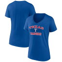 ファナティクス レディース Tシャツ トップス Texas Rangers Fanatics Branded Women 039 s Heart and Soul VNeck TShirt Royal