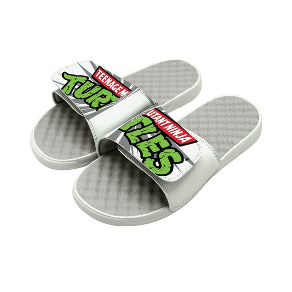 アイスライド メンズ サンダル シューズ Teenage Mutant Ninja Turtles ISlide Logo Slide Sandals White