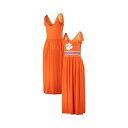 カールバンクス レディース ワンピース トップス Women's Orange Clemson Tigers Game Over Scoop Neck Maxi Dress Orange