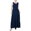 ニューヨークコレクション レディース ワンピース トップス Petite Sleeveless Maxi Dress Navy