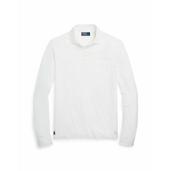 【送料無料】 ラルフローレン メンズ ポロシャツ トップス CUSTOM SLIM COTTON-LINEN OXFORD POLO White