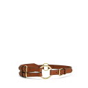 【送料無料】 ラルフローレン レディース ベルト アクセサリー TRI-STRAP O-RING LEATHER BELT Brown