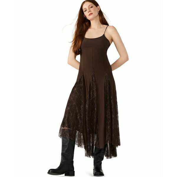 スティーブ マデン レディース ワンピース トップス Women's Vita Midi Dress Chocolate