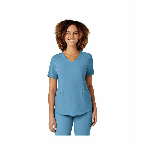 ウィンク レディース カットソー トップス Women's RENEW V-Neck Scrub Top Bay blue
