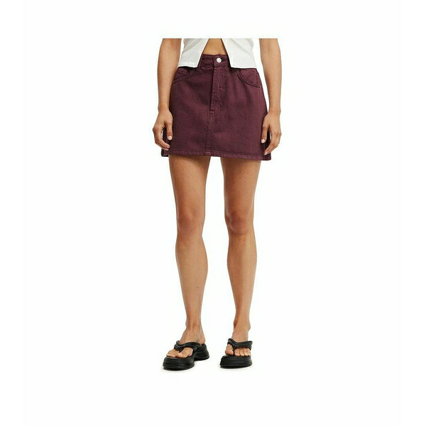 コットンオン レディース スカート ボトムス Women's Original Denim Mini Skirt Berry wash(4)