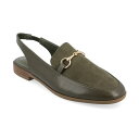 ジャーニーコレクション レディース スリッポン・ローファー シューズ Women's Lainey Bit Sling Back Loafers Olive
