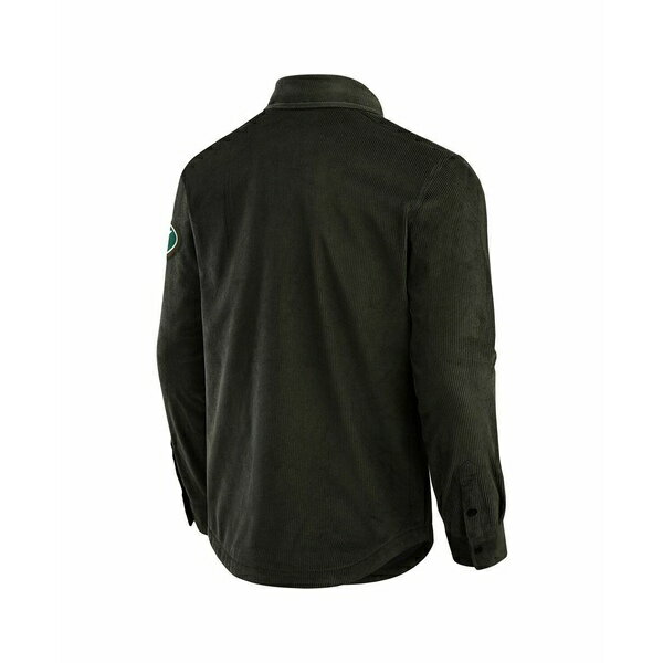 ファナティクス メンズ ジャケット＆ブルゾン アウター Men's Dark Green New York Jets Corduroy Full-Button Shacket Dark Green