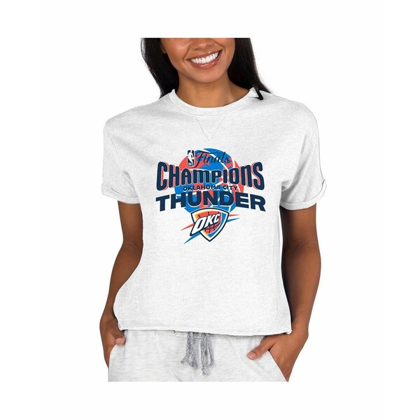 コンセプトスポーツ レディース カットソー トップス Women's Oatmeal Oklahoma City Thunder 2025 NBA..