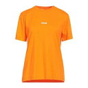 【送料無料】 エムエスジイエム レディース Tシャツ トップス T-shirts Orange