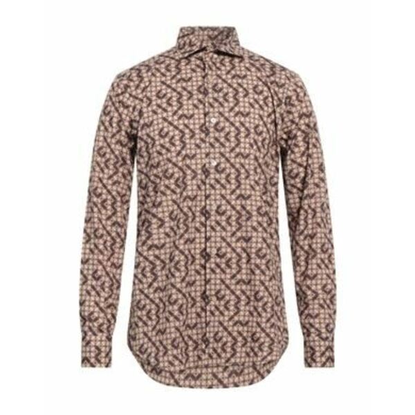 ̵ ꥨߥΥåƥ   ȥåץ Shirts Brown