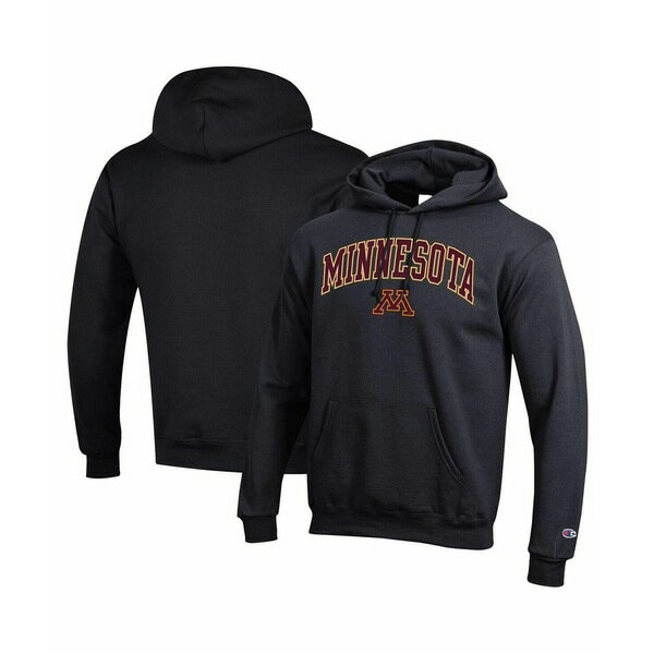 チャンピオン メンズ パーカー・スウェットシャツ アウター Men's Black Minnesota Golden Gophers Arc..