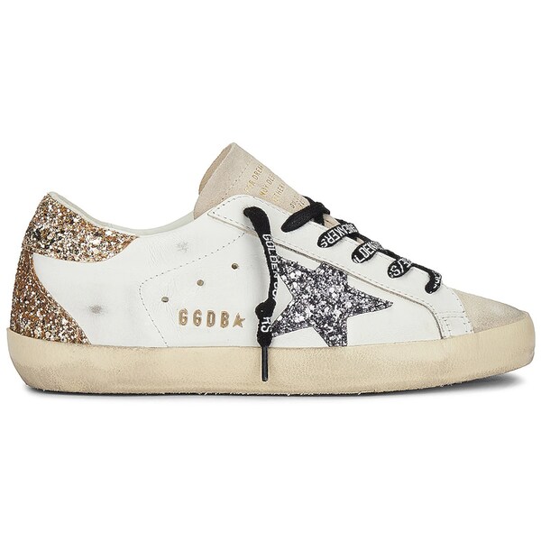 Golden Goose ゴールデングース レディース スニーカー 【Golden Goose Super-Star】 サイズ EU_37 White Silver Gold Glitter (Women's)