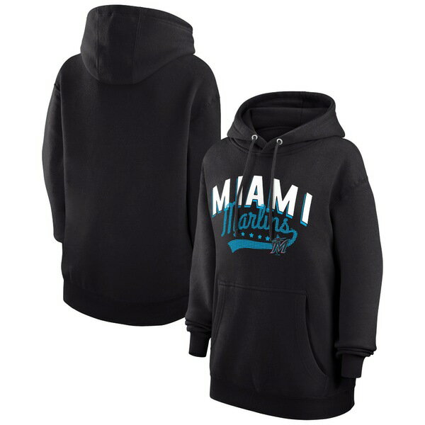 Х󥯥 ǥ ѡåȥ  Miami Marlins GIII 4Her by Carl Banks Women's Filigree Team Pullover Hoodie Black