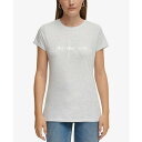 カルバンクライン レディース カットソー トップス Women's Monogram Logo Short-Sleeve Iconic T-Shirt Optic Heather/sliver