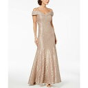 アールアンドエムリチャーズ レディース ワンピース トップス Off-The-Shoulder Lace Gown Champagne