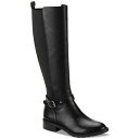 X^CAhR[ Y u[c V[Y Valenciaa Riding Boots, Created for Macy's Black Smooth