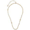 ラッキーブランド メンズ ネックレス・チョーカー アクセサリー Two-Tone Mixed Bead Collar Necklace, 15-1/2