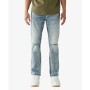 トゥルーレリジョン トゥルーレリジョン メンズ デニムパンツ ボトムス Men's Ricky Super T Straight Leg Jeans Torrential Medium Wash with Rips