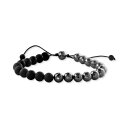 GtB[ RNV fB[X uXbgEoOEANbg ANZT[ EFFY&reg; Men's Onyx & Hematite Beaded Black Cord Bolo Bracelet Black