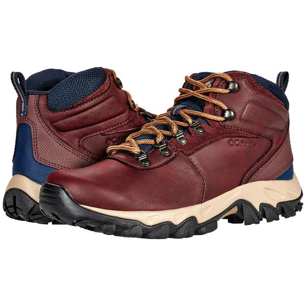 コロンビア メンズ ブーツ＆レインブーツ シューズ Newton Ridge Plus II Waterproof Madder Brown/Collegiate Navy