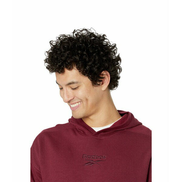 リーボック メンズ パーカー・スウェットシャツ アウター Training Essentials Melange Hoodie Maroon