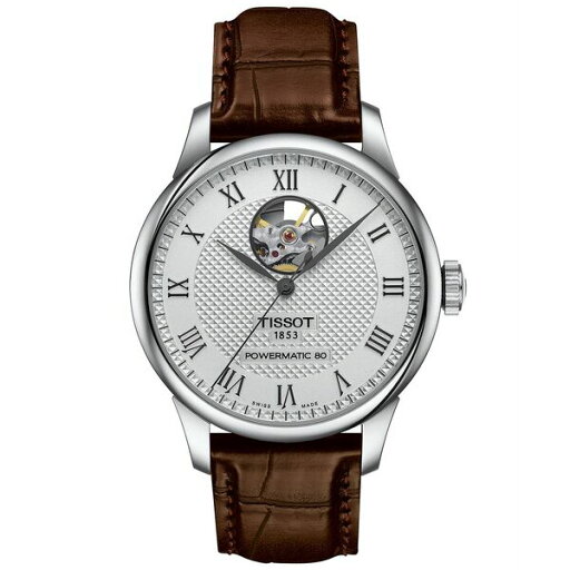 ティソット メンズ 腕時計 アクセサリー Men's Swiss Automatic Le Locle Powermatic 80 Open Heart Brown Leather Strap Watch 39mm Brown ティソット メンズ 腕時計 アクセサリー Men's Swiss Automatic Le Locle Powermatic 80 Open Heart Brown Leather Strap Watch 39mm Brown