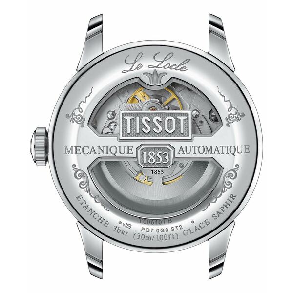 ティソット メンズ 腕時計 アクセサリー Men's Swiss Automatic Le Locle Powermatic 80 Open Heart Brown Leather Strap Watch 39mm Brown