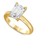 バッジェリーミシュカ レディース リング アクセサリー Certified Lab Grown Diamond Emerald-Cut Solitaire En...
