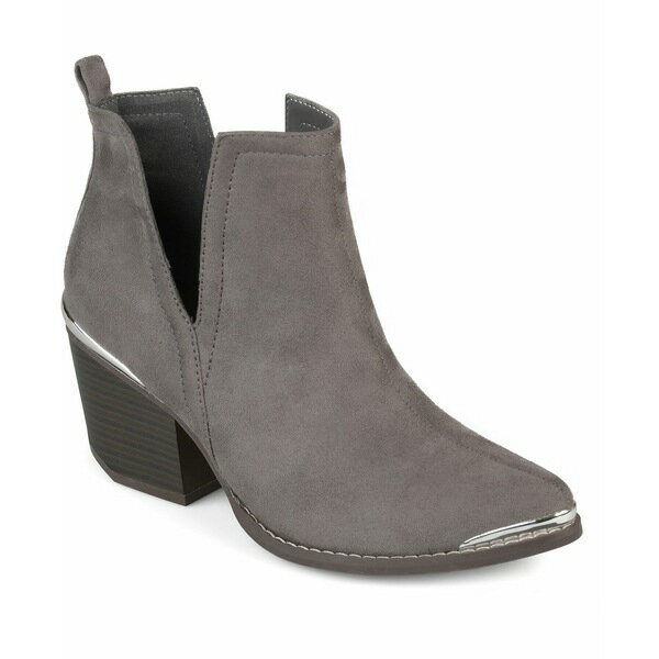 ジャーニーコレクション レディース ブーツ シューズ Women's Issla Block Heel Western Booties Gray