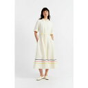 シンティアンドパーカー レディース ワンピース トップス Chinti & Parker Starboard Linen Blend Dress Cream