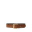 【送料無料】 ラルフローレン レディース ベルト アクセサリー CROCODILE-EMBOSSED LEATHER WIDE BELT Brown