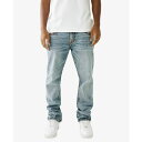 トゥルーレリジョン トゥルーレリジョン メンズ デニムパンツ ボトムス Men's Ricky No Flap Super T Straight Jeans Mykonos Medium Wash