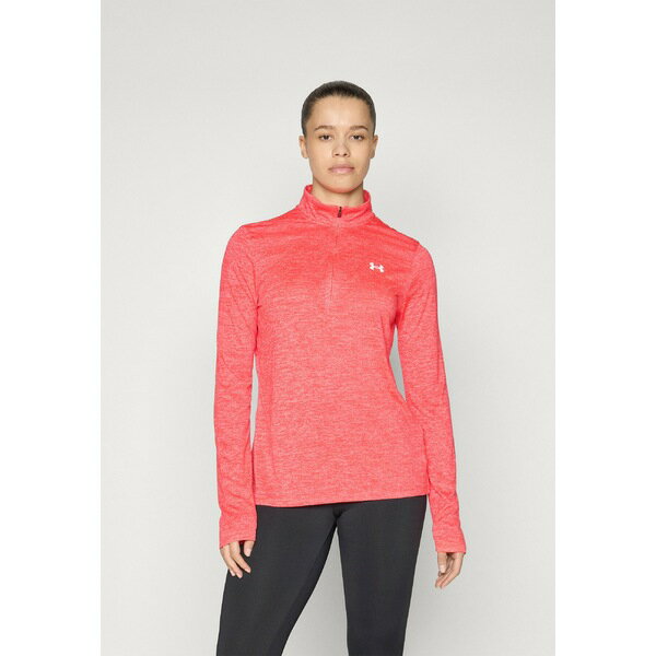 アンダーアーマー レディース Tシャツ トップス TECH TWIST - Long sleeved top - racer red/white