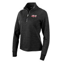 アンティグア レディース パーカー・スウェットシャツ アウター Lansing Lugnuts Antigua Women's Action QuarterZip Pullover Sweatshirt Heather Black