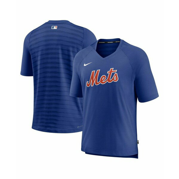 ナイキ メンズ シャツ トップス Men's Royal New York Mets Authentic Collection Pregame Raglan Perf..