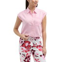 エレントレイシー レディース カットソー トップス Women s Camp Shirt with Side Ties Flamingo pink