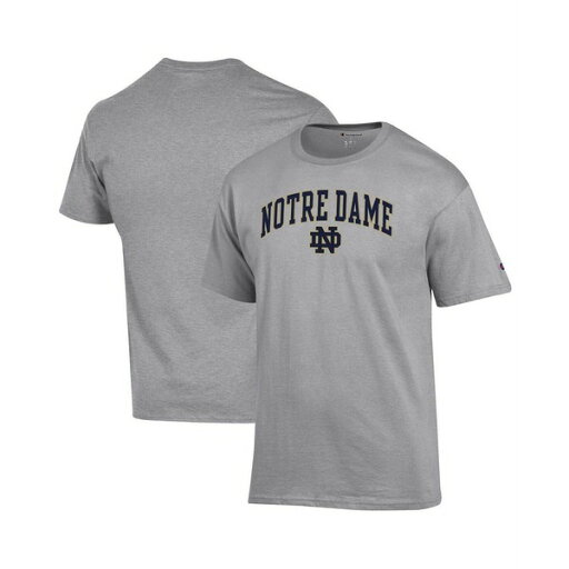 チャンピオン メンズ シャツ トップス Men's Heather Gray Notre Dame Fighting Irish Arch Over Logo T-Shirt Heather Gray チャンピオン メンズ シャツ トップス Men's Heather Gray Notre Dame Fighting Irish Arch Over Logo T-Shirt Heather Gray