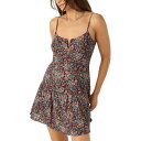 オニール レディース ワンピース トップス Juniors' Serefina Printed Drop-Waist Mini Dress Black