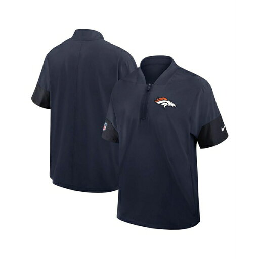 ナイキ メンズ ジャケット&ブルゾン アウター Men's Navy Denver Broncos Sideline Short Sleeve Quarter-Zip Performance Coach Jacket Navy ナイキ メンズ ジャケット&ブルゾン アウター Men's Navy Denver Broncos Sideline Short Sleeve Quarter-Zip Performance Coach Jacket Navy