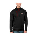 アンティグア メンズ ジャケット&ブルゾン アウター Men's Black/Red Kansas City Chiefs Generation Quarter-Zip Pullover Jacket Black, Red