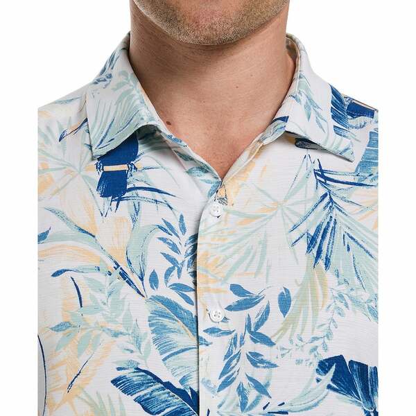 キューバベラ メンズ シャツ トップス Men's Toucan-Print Shirt Brilliant White