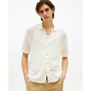 トミー ヒルフィガー メンズ シャツ トップス Men's Short-Sleeve Open-Knit Polo Shirt Ivory Petal