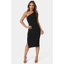 ベベ レディース ワンピース トップス Women's Jersey One Shoulder Midi with Gold Trim Black