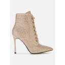 ロンンドンラグ レディース ブーツ シューズ Head On Faux Suede Diamante Ankle Boots Beige