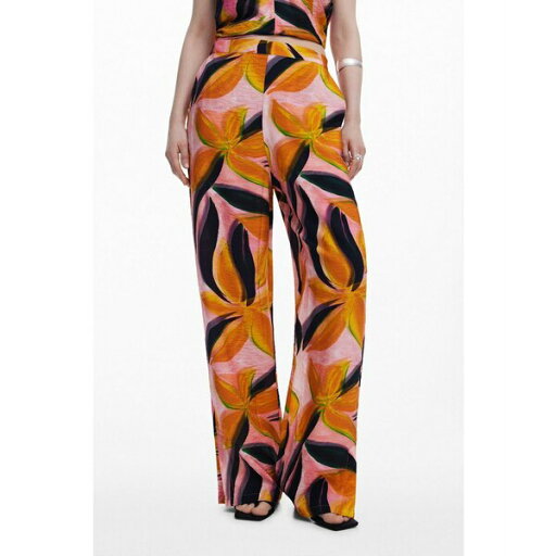 デジグアル レディース カジュアルパンツ ボトムス Women's Floral print trousers Pink デジグアル レディース カジュアルパンツ ボトムス Women's Floral print trousers Pink