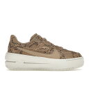 Nike iCL fB[X Xj[J[ yNike Air Force 1 PLT.AF.ORMz TCY US_W_11W Brown Snakeskin Print (Women's)