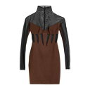 【送料無料】 マグラー レディース ワンピース トップス Mini dresses Brown