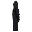 チアラ・ボニ・プティ・ローブ レディース ワンピース トップス Ah Ruffled High-Neck Gown nero