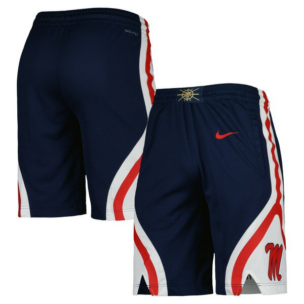 ナイキ メンズ ハーフ＆ショーツ ボトムス Ole Miss Rebels Nike Replica Performance Basketball Shorts Navy